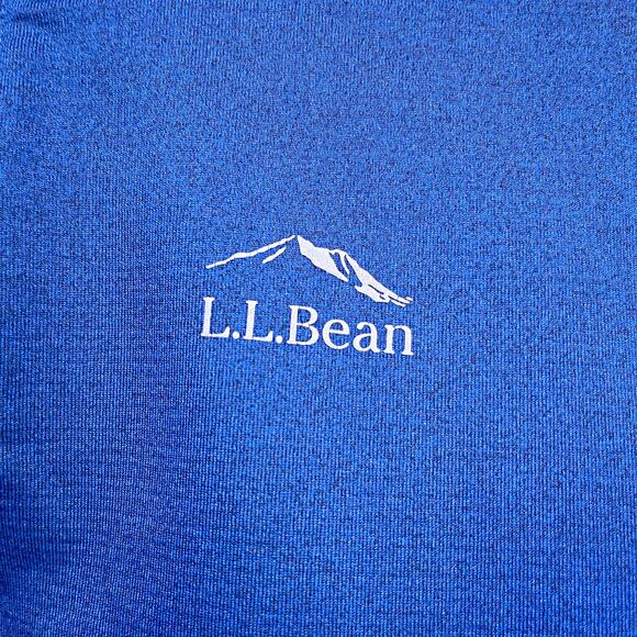 LL BEAN Lightweight 1/4 Zip Pullover Blue Performance Jersey Mock Neck Boys 6X 7 - Picture 3 of 7